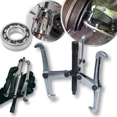 Imagem de Saca Polias Extrator de Rolamentos 3 Garras Pontas Manual 150mm 6" Aço