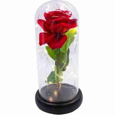 Imagem de Luminária Rosa Encantada A Bela E A Fera 24x12cm - Disney - Taimes