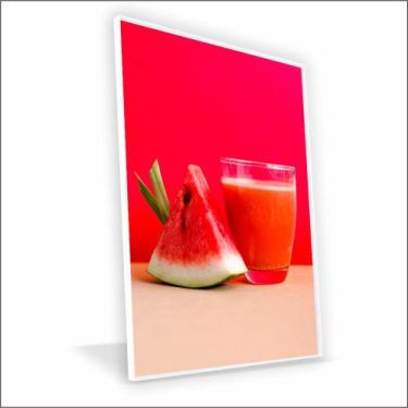 Imagem de Quadro Suco de Melancia Vinil Sem Vidro - Center Molduras, 60x40 Caixa