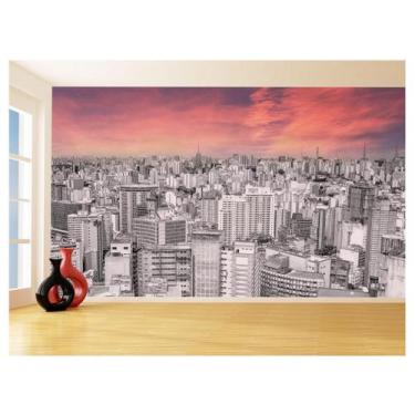 Imagem de Papel De Parede 3D Cidade São Paulo Prédios Céu 3,5M Ncd338 - Você Dec