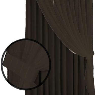 Imagem de cortina blackout Jade corta luz 2,10 x 1,70 quarto marrom - Bravin Enx
