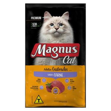 Imagem de Ração para Gatos Magnus Adultos Castrados Sabor Carne 1kg