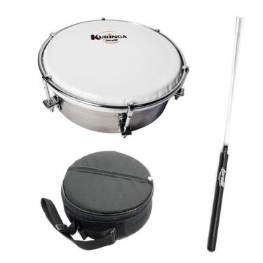 Imagem de Tamborim De Aço Kt055 Kuringa + Capa Luxo + Baqueta - Torelli Musical