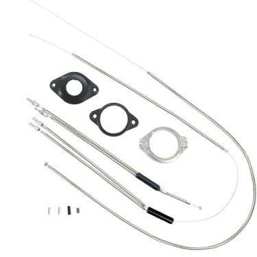 Imagem de GATWOEST Cabos de freio de giroscópio de bicicleta BMX de grau profissional dianteiro + traseiro (superior + inferior) com rotor giratório, kit completo de linhas de freio de bicicleta Bmx, conjunto