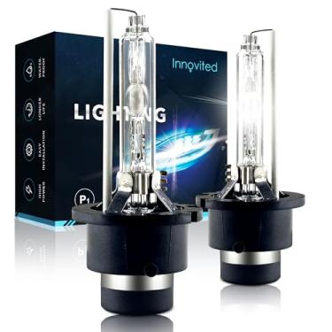 Imagem de Lâmpadas de substituição de farol baixo HID Xenon da Innovited – (pacote com duas lâmpadas) – D4S D4R – 6000K