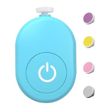 Imagem de Lixador de unhas infantil, Lixador de unhas infantil elétrico,Kit de lixas de unhas - Cuidado para as unhas, conjunto completo de manicure com 4 cabeças de moagem, aparador de unhas de segurança