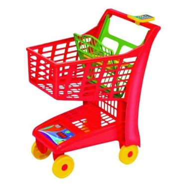 Imagem de Carrinho de supermercado infantil Market rosa 871 Magic Toys