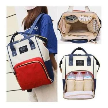 Imagem de Mochila Bolsa Maternidade Importada Multifunção Impermeáv - oem, Branc