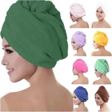 Imagem de Kit 30 Toalhas Grossa Mágica Para Cabelo Secar Rápido Touca Banho - LD