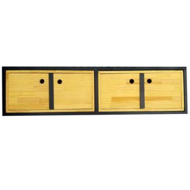 Imagem de Nicho / Estante de Parede - Madeira e Ferro - Estilo Industrial - Mode