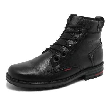Imagem de Bota Coturno Masculina Conforto em Couro Pegada