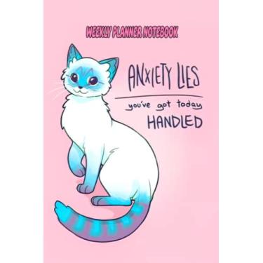 Imagem de Weekly Planner Notebook: Collection Special Anxiety Recipe Lies Guide Magical Utilities Lynx Body Point Photo Siamese Tracker Cat Board Ingredients ... Office Or Home Blank Handbook Composition