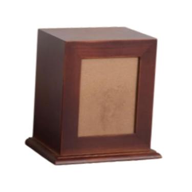 Imagem de Bothyi Caixa de madeira para urna de estimação com moldura para fotos, caixa de memória resistente e inodora para lembranças, caixa funerária para presentes, Marrom