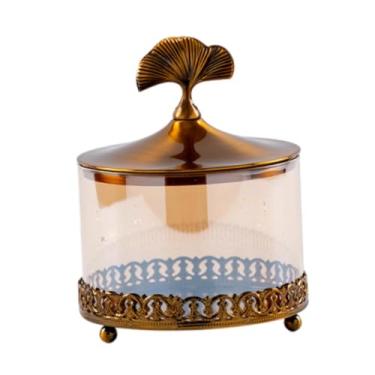 Imagem de FytStycale Pote de doces, pote de vidro para armazenamento, pote decorativo, organização de armazenamento de alimentos para chá, biscoito