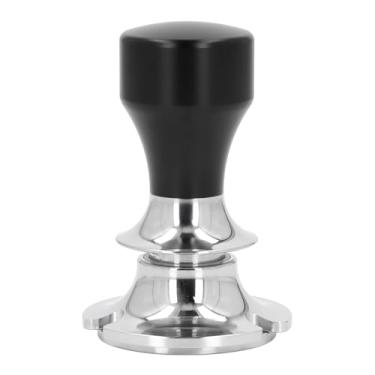 Imagem de Tamper Manual para café Expresso, Tamper Redondo de Aço Inoxidável, Tamper de Pressão Constante Com Base de Aço Inoxidável para Cafeteria Doméstica, Tamper Calibrado para Máquina