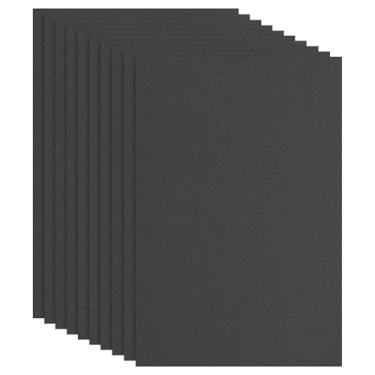 Imagem de PATIKIL Folha de espuma vinílica acetinada preta não adesiva, 30,5 x 20,3 cm, feltro de EVA de 2 mm de espessura para projetos de artesanato, 10 peças