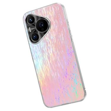 Imagem de LTLMYDAM Rosa, 70 Pro, capa fina para Huawei Pura 70 Ultra/70 Pro/70 Pro+/70, capa moderna com estampa colorida deslumbrante com tudo incluso capa de proteção de lente antiqueda