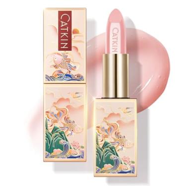 Imagem de Catkin Bálsamo Labial Colorido Sheer Lip Stain Ultra Hidratante Hidratante Labial Chapstick Com Vitamina E Nutritivo Para Lábios Rachados E Secos 0,12 Oz C16 Canela - Rosa Claro