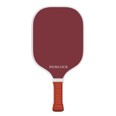 Imagem de Remo de Pickleball Hemlock – Vermelho carmesim, superfície de óleo lixado de fibra de carbono T700 para alta rotação e controle, com núcleo de favo de mel de polipropileno de 16 mm, adequado para