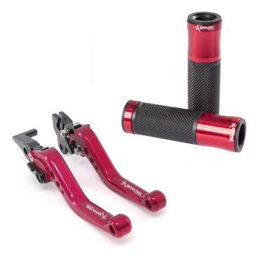 Imagem de Kit Manopla Manete Esportivo Honda Cg 125 Fan Cargo Titan - Stark Race