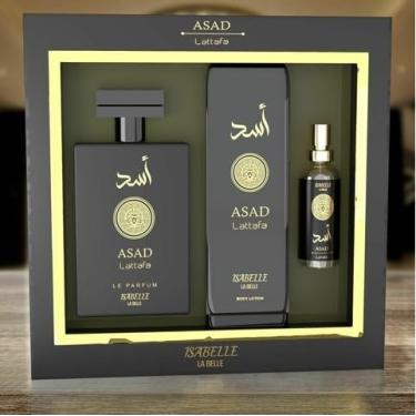 Imagem de Kit Asad Isabelle La Belle Creme Hidratante 200ml, Perfume Asad 100mL e Perfume 15mL