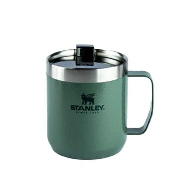 Imagem de Stanley Caneca de campismo clássica e lendária - Copo de campismo isolado em aço inoxidável para bebidas quentes e frias, tampa à prova de goles, caneca de viagem - 350 ml, Hammertone Green