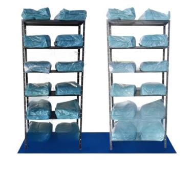 Imagem de Prateleira De Aço 6 Bandejas Preto 200x90 Estante Armario (6 BANDEJAS 60CM-PRETA)