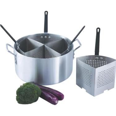 Imagem de Panela de cozinha, panela multifuncional, panela de alumínio para macarrão com 4 cestas de filtro de inserções de aço inoxidável, ferramenta de cozimento para casa, cozinha, restaurante ou comércio