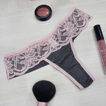 Imagem de Calçinha Fio Duplo Clamar feminino em Viscolycra e Renda - 2195, GG, R