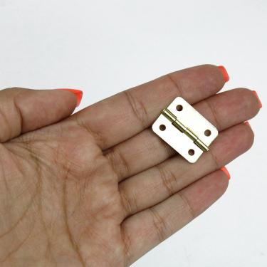 Imagem de Mini Dobradiça Com Parafuso Dourada Para Artes Mdf - 40 Uni