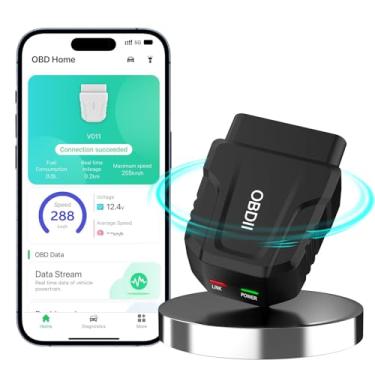 Imagem de OBD2 Scanner Bluetooth 5.4 Ferramenta de digitalização de diagnóstico automotivo para iOS iPhone Android Verifique a luz do motor, leitor de código OBD II sem fio, aplicativo de teste de desempenho
