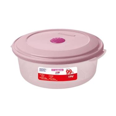 Imagem de Pote Plástico Ultraprotect de 1330 ml, Cor Rosa, Linha Vac Freezer, Sanremo.