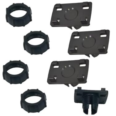 Imagem de ThtRht Pacote com 3 soquetes de junta esférica de 17 mm para conector adaptador de bloqueio de 4 botões, suporte para suporte de suporte para tela Carplay, monitor de câmera de reserva, carro, carro,