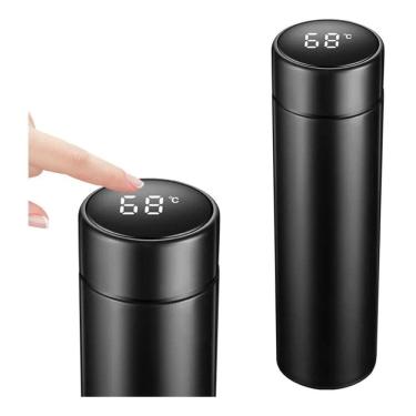 Imagem de Garrafa Térmica Em Aço Inox Com Termômetro Digital 500 Ml