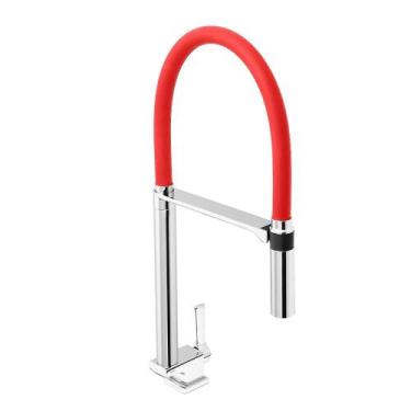 Imagem de Torneira para cozinha bica alta Doc vermelho 00738979 Docol