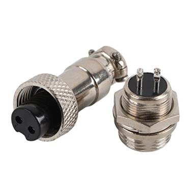 Imagem de 10 Conjunto GX12 2pin 12mm Aviação Plugue Male Male Metal Socket Connector para Sistemas de Aquisição de Dados Inclinômetro