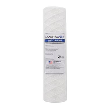 Imagem de Hydronix SWC-25-1005 Cartucho de filtro de água de sedimentos de corda de toda a casa universal 6,35 cm x 25,40 cm - 5 mícrons