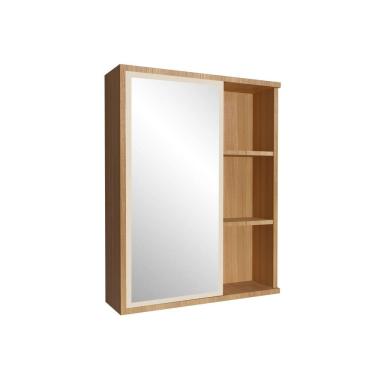 Imagem de Armário Espelheira Para Banheiro 1 Porta 2 Prateleira Eduarda Mel-arenas