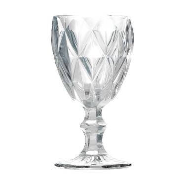 Imagem de Taça De Vidro Para água Diamante Transparente Emcasatem 340ml