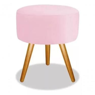 Imagem de Puff Redondo Decorativo Dimartins rosa
