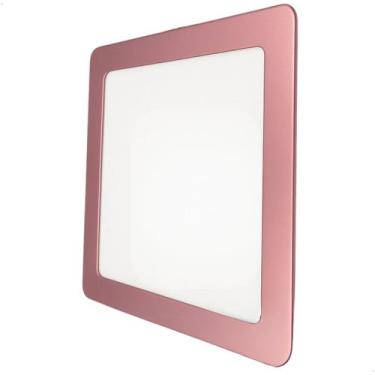 Imagem de Luminária de Embutir Painel Plafon Led 18W 6500K Rose Gold 22cm Crie C