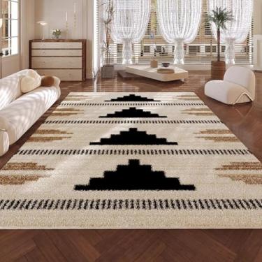 Imagem de Tapete de caxemira para sala de estar, quarto, área ampla, acolchoado, vestiário, tapete decorativo (120 x 200 cm, 47 x 79 polegadas/FYR-4)