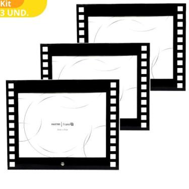 Imagem de Kit 3 Porta Retrato 20x15 Moldura Preto Foto Grande Família - Rio Mast