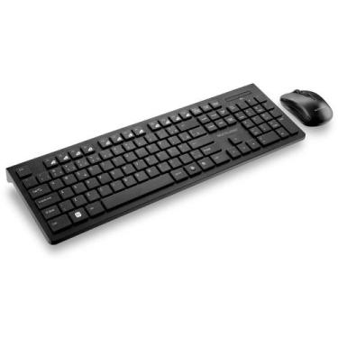 Imagem de Kit Multi Teclado e Mouse Sem Fio Slim, 1200 DPI, Conexão USB, ABNT2, 
