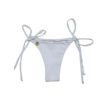 Imagem de Calcinha Lacinho Fio Dental - AC Biquínis, PP, Branco