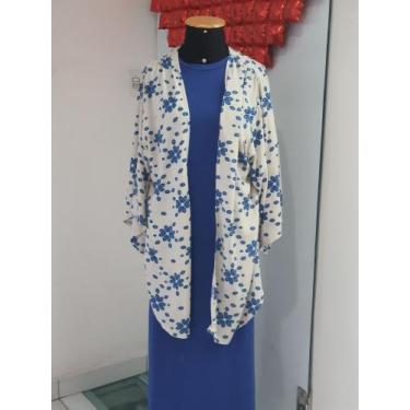 Imagem de Kimono no viscolinho com mangas - Brazstore 