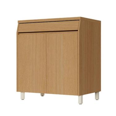 Imagem de Balcão Nesher Simone Mendes com 2 Portas, 1 Gaveta e 1 Prateleira - 80cm de largura - Carvalho/Greige