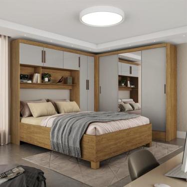 Imagem de Guarda-roupa Casal Modulado 5 Portas com Cama Santiago 3 Portas Plus 5
