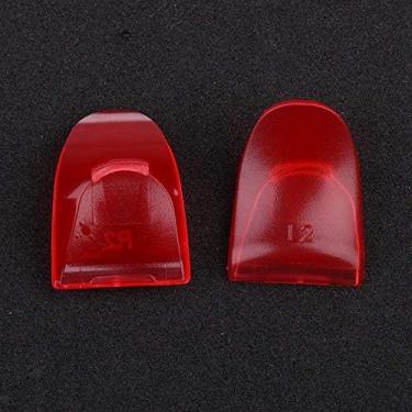 Imagem de 1 par de botões extensores de botão L2 R2 para controle de jogos PS4 / PS4 Slim / PS4 Pro (vermelho claro)