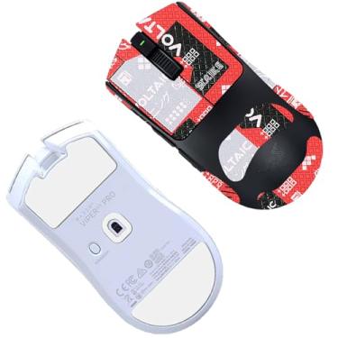 Imagem de NOUKAJU Fita aderente para mouse cobertura total para Razer Viper V3 Pro, bordas curvas arredondadas patins, kit de atualização de mouse profissional pré-cortado resistente ao suor autoadesivo